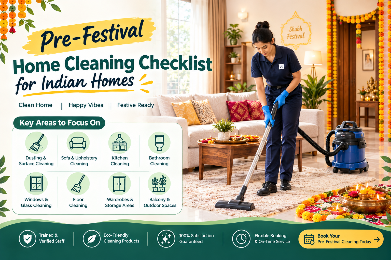 Pre-Festival Indian Home Cleaning Checklist